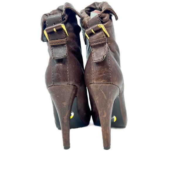 Report Signature High Heeled Brown Howell Ankle Boots Size 9 - Picture 4 of 5